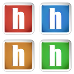 ikona kwadratowy plastikowy przycisk wektor © vempireart