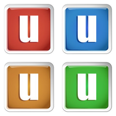 ikona kwadratowy plastikowy przycisk wektor © vempireart