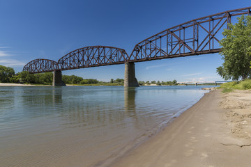 Railroad Bridge Over Missouri River