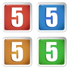 ikona kwadratowy plastikowy przycisk wektor © vempireart