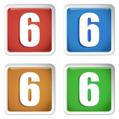 ikona kwadratowy plastikowy przycisk wektor © vempireart