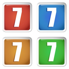 ikona kwadratowy plastikowy przycisk wektor © vempireart