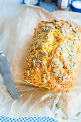Homemade Tasty Bread with Pumpkin Seeds