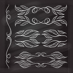 Vector calligraphic design elements.