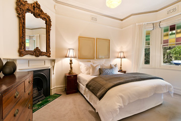 Fototapeta premium Modern bedroom interior