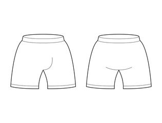 Shorts template for design. Sample for Sports football clothing.