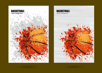 vector illustration Basketball, Basketball sports posters design, grunge design