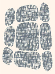 Abstract grunge vector background. Monochrome raster composition of irregular graphic elements.