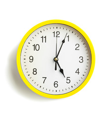 wall clock isolated on white