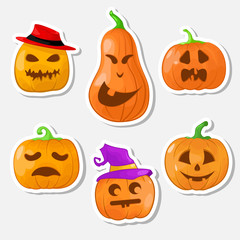 Sticker Halloween pumpkin.