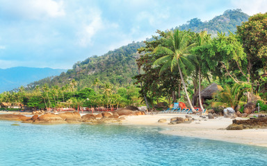 Asian tropical beach paradise in Thailand