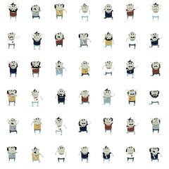 Big set of zombie icons