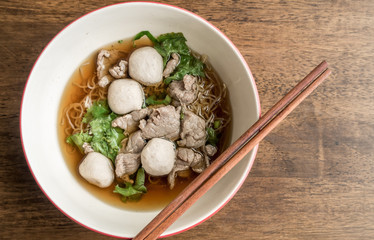 Beef noodles in soap