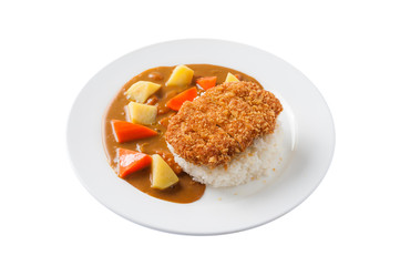Japanese curry with deep fried pork