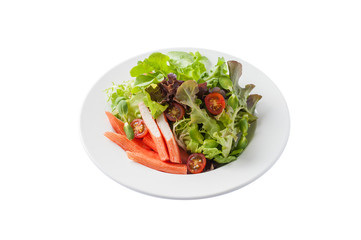Salad with crab stick