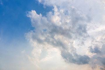Naklejka na ściany i meble Blue Sky with Clouds Background, HDR