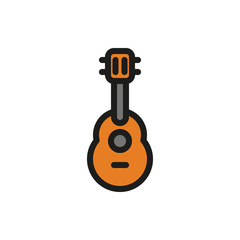 Guitar icon on white background