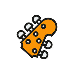 guitar headstock on white background