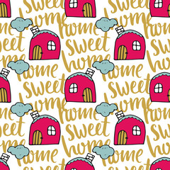 Hand drawn seamless vintage pattern.