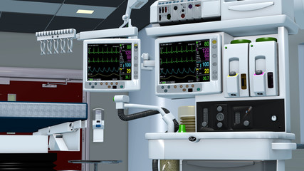 Moderner Operationssaal in einem Krankenhaus © pgottschalk