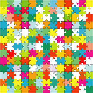 Vector abstraction - colored puzzle