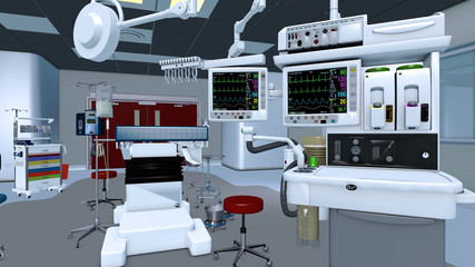 Moderner Operationssaal in einem Krankenhaus © pgottschalk