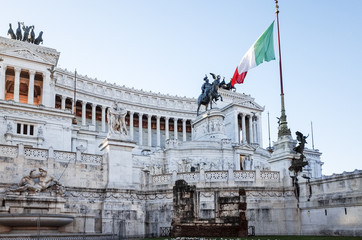 Obraz premium Traditional street view of old buildings in Rome on January 5, 2