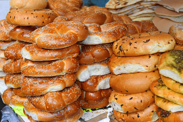 fresh baked goods on the market