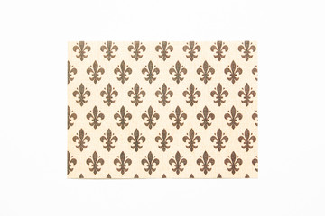 Top view of old vintage style pattern paper background.