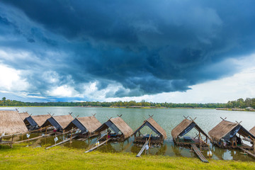 Fototapeta na wymiar View of Huay Tung Tao Lake in Chiang Mai, Thailand