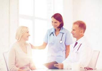 doctor with patient in hospital