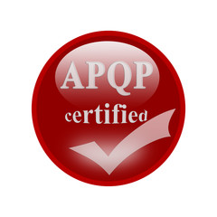 APQP certified icon or symbol  image concept design for business and use in company system.