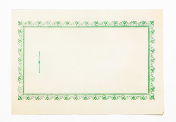 Top view of old vintage style pattern paper background.