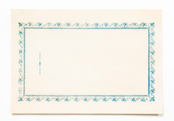 Top view of old vintage style pattern paper background.