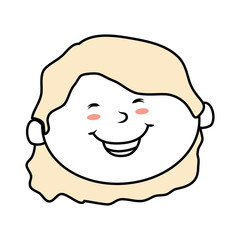 face girl smile isolated icon design, vector illustration 