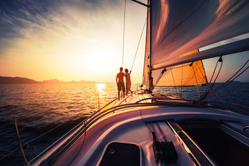 Couple on the yacht