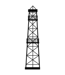 manufacture production oil platform isolated  vector illustration