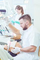 Preparing for his first real-life dental procedure