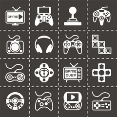 Vector Video game icon set