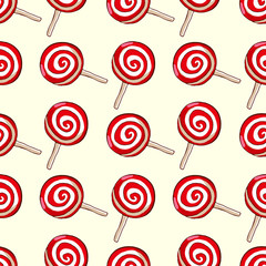 Sweet lollipops seamless pattern