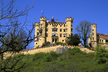 Fototapeta na wymiar Hohenschwangau Castle in the Bavarian Alps