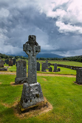 Fototapeta premium Schottischer Friedhof in den Highlands