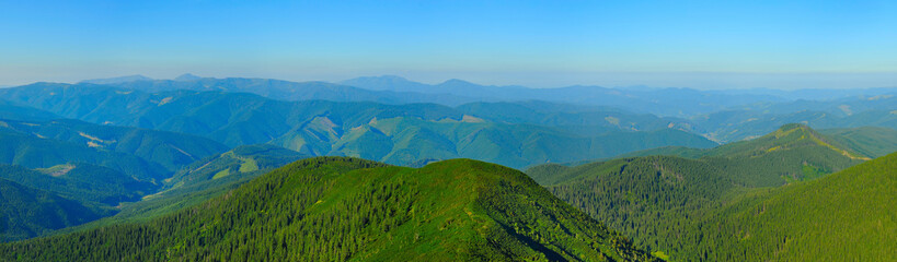 Carpathians mountains panorama