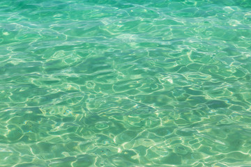 Abstract turquoise sea water surface reflection background