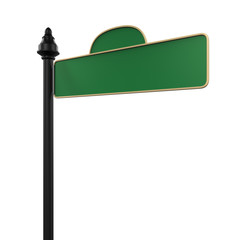 Blank Green Road Sign