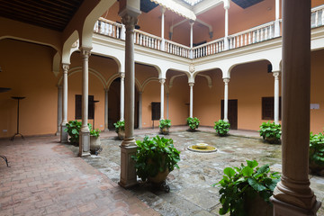Naklejka premium Courtyard of Palace of Cordova. Granada, Spain