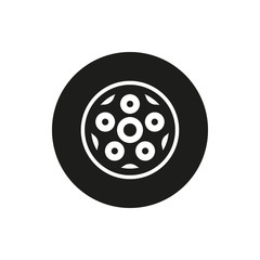 Wheel Icon on white background