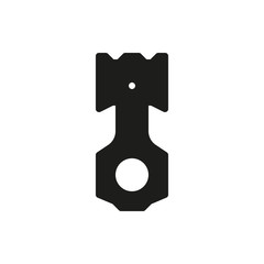 motor automobile piston on white background