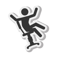 silhouette fall chair isolated vector illustration eps 10