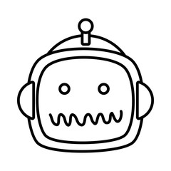 Obraz premium silhouette robot technology future innovation vector illustration eps 10